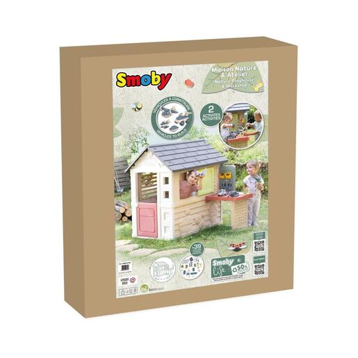 SMOBY kućica Nature s radionicom 151 x 111 x 127 cm