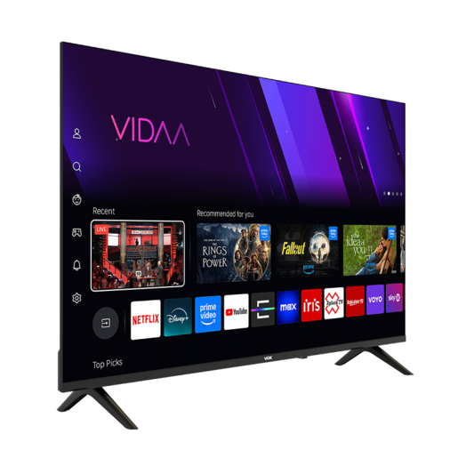 VOX LED televizor 55QVU684, 4K Ultra HD, Smart TV, VIDAA OS, bez ruba okvir, Crni