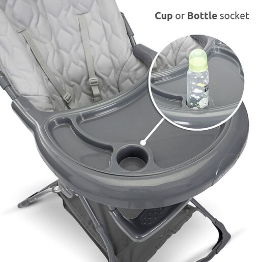 LORELLI hranilica Bonbon sklopiva sa duplom tacnom Frosted Beige Balloon