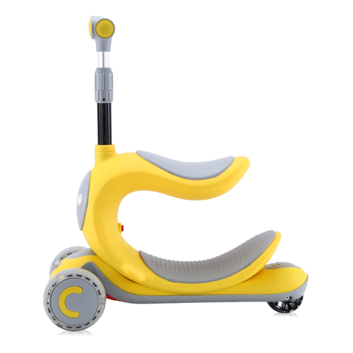 LORELLI dječji romobil Trio sa sjedištem i svjetlećim točkovima Yellow