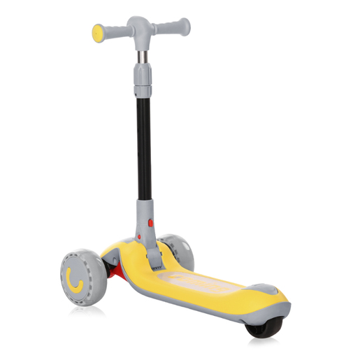 LORELLI dječji romobil Trio sa sjedištem i svjetlećim točkovima Yellow