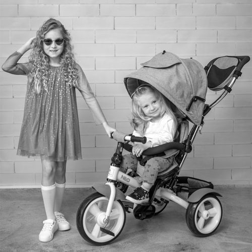 LORELLI dječji tricikl Neo sa ručkom i rotirajućim sjedištem Yellow Black