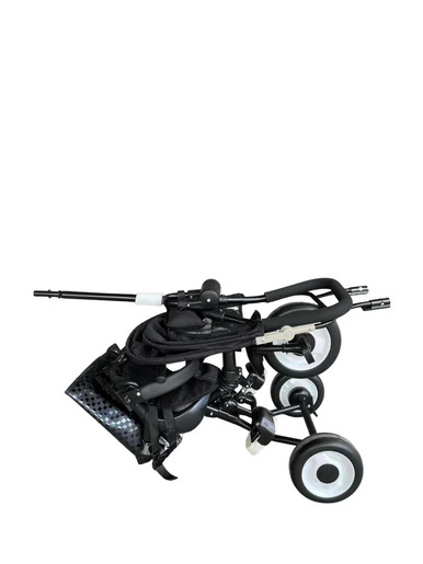 Dječji tricikl Star sklopivi sa ručkom Sivi