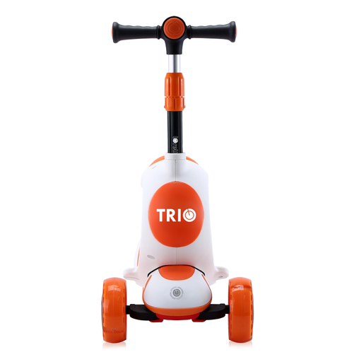 LORELLI dječji romobil Trio sa sjedištem i svjetlećim točkovima Orange