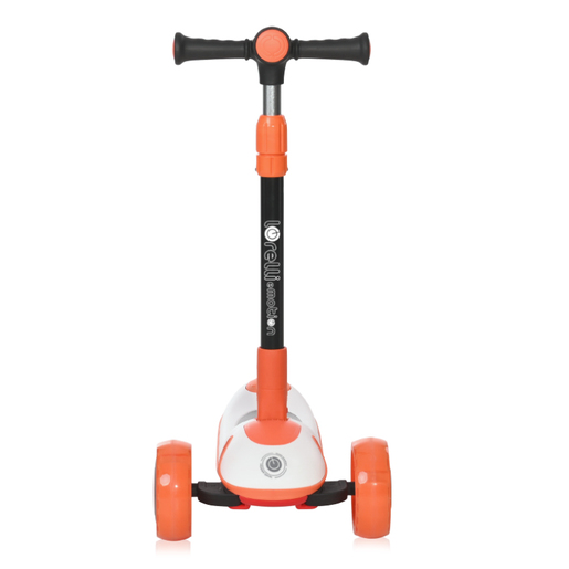 LORELLI dječji romobil Trio sa sjedištem i svjetlećim točkovima Orange