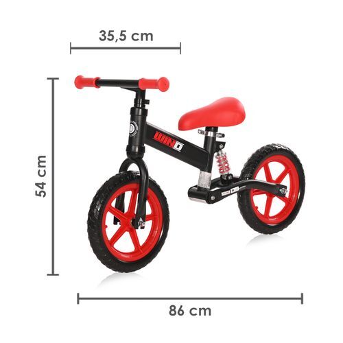 LORELLI balans bicikl Wind 12" Black Red za djecu 2-5 godina