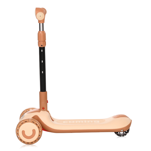 LORELLI dječji romobil Trio sa sjedištem i svjetlećim točkovima Beige