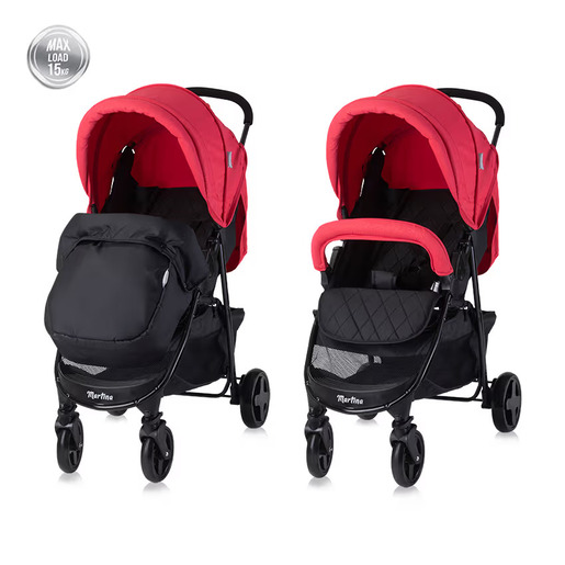 LORELLI dječja kišobran kolica Martina Mars Red sa zimskom navlakom