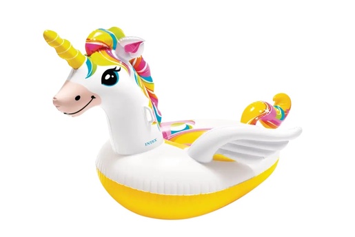 INTEX Zračni madrac začarani jednorog Ride-On, 226x173 cm 57561NP