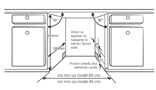 Končar perilica posuđa PP45USM6