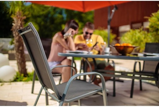 Aruba metalna stolica za vrt crna