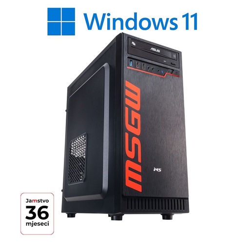 MSGW gaming računar Basic R5 a102, AMD Ryzen 5 7600 3.80GHz, Radeon Graphics, 8GB DDR5 RAM, SSD 480GB, FreeDOS, 3 godine garancija