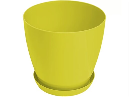 GARDINO saksija LUX 28cm sa podmetačem žuta