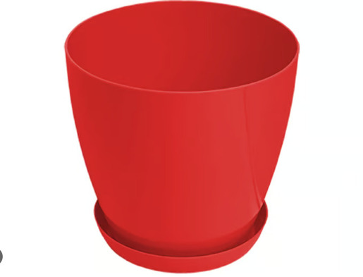 GARDINO saksija LUX 14cm sa podmetačem crvena