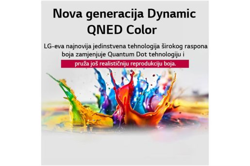 LG QNED televizor 65QNED86A3A, 4K Ultra HD, Smart TV, WebOS 25 (Re:New Program), α8 AI Processor Gen2, 120Hz VRR, LG ThinQ, Magični daljinski, Crni
