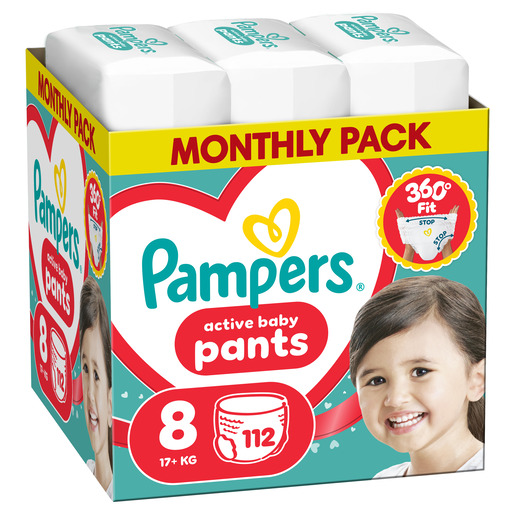 Pampers Baby Dry Pants pelene gaćice veličina 8 Mega Pack 112 kom (17+ kg)