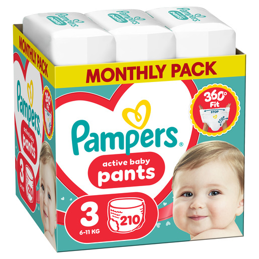 Pampers Pants pelene gaćice veličina 3 Midi Mega Pack 210 kom (6–11 kg)