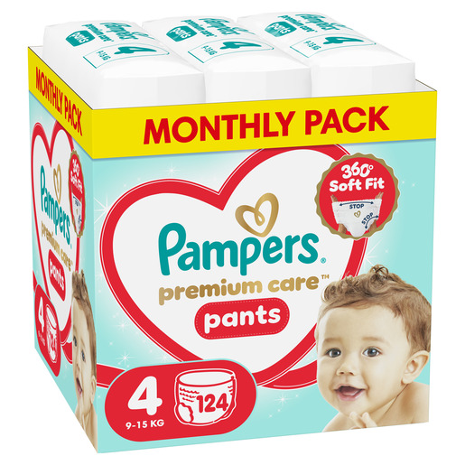 Pampers Premium Care Pants pelene gaćice veličina 4 (Maxi) Mega Pack 124 kom (9–15 kg)