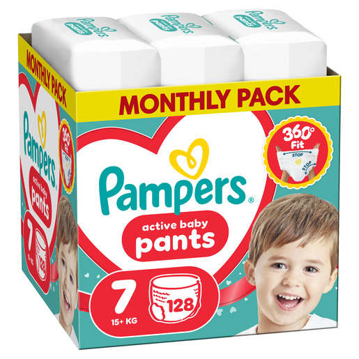 Pampers Baby Dry Pants pelene gaćice veličina 7 Mega Pack 128 kom (15+ kg)