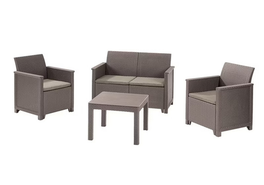 KETER Elodie vrtna garnitura cappuccino – za terasu i dvorište