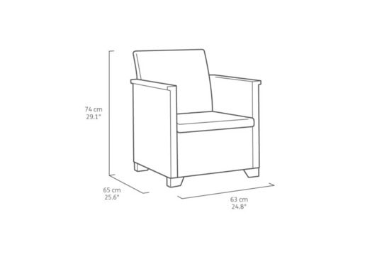 KETER Elodie vrtna garnitura cappuccino – za terasu i dvorište