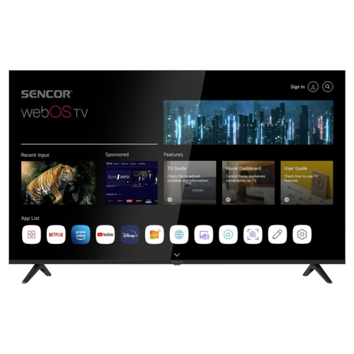 Sencor LED televizor SLE 65US804B, 4K Ultra HD, Smart TV, WebOS,  Magični daljinski, AI ThinQ, Crni