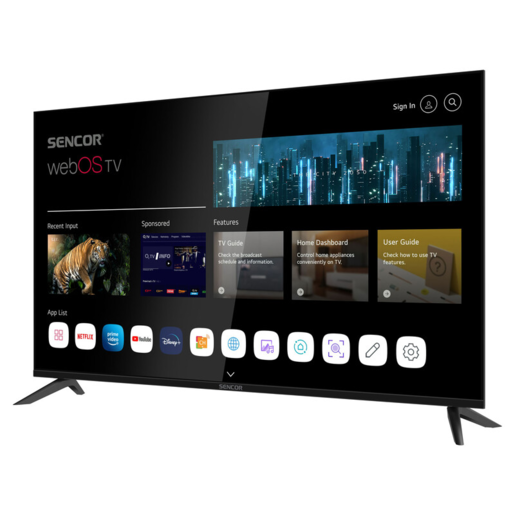 Sencor LED televizor SLE 50US804B, 4K Ultra HD, Smart TV, WebOS,  Magični daljinski, AI ThinQ, Crni