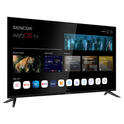 Sencor LED televizor SLE 50US804B, 4K Ultra HD, Smart TV, WebOS,  Magični daljinski, AI ThinQ, Crni