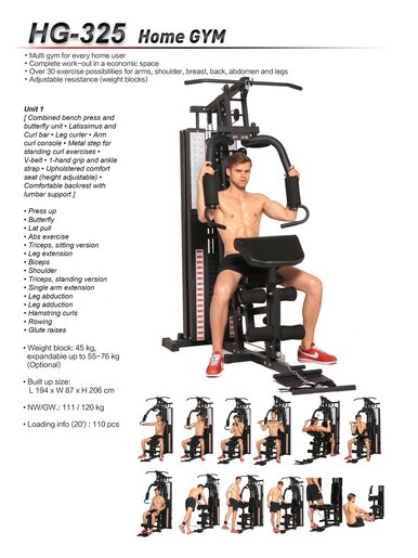 ORION gladijator CLASSIC L1 kućna teretana 65 kg 19 vježbi