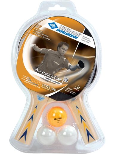 DONIC Appelgren 300 set za stolni tenis 2 reketa + 3 loptice