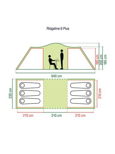 COLEMAN šator 6 osoba Ridgeline 6 Plus 3000 mm