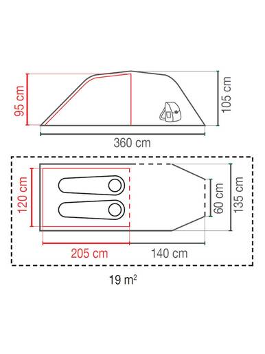COLEMAN šator 2 osobe Cortes 2 2000 mm