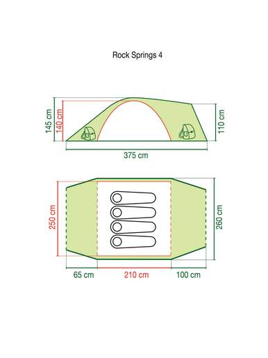 COLEMAN šator 4 osobe Rock Springs 4 3000 mm
