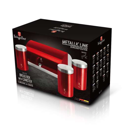 Berlinger Haus set kutija za hljeb + 3 posude Burgundy Collection – BH/6729