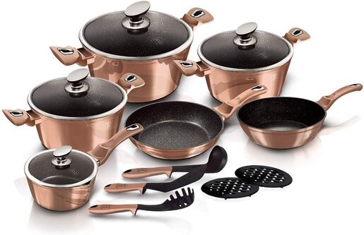 Berlinger Haus set posuđa i kuhinjskih pomagala 15/1 Rose Gold Collection – BH/1224