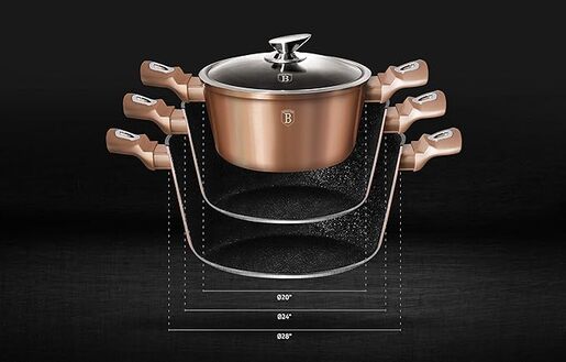 Berlinger Haus šerpa s poklopcem 28 cm 6.1 LRose Gold Collection – BH/1516