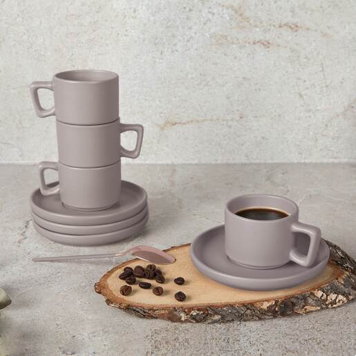 Berlinger Haus set šoljica za espresso 100 ml, 4 kom Taupe – BH/10016