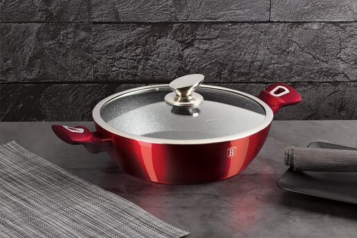 Berlinger Haus plitka šerpa s poklopcem 28 cm 3.8 L Burgundy Collection – BH/1263