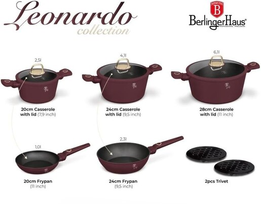 Berlinger Haus set posuđa i kuhinjskih pomagala 15/1 Leonardo Collection – BH/8051