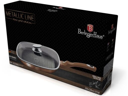 Berlinger Haus grill tava s poklopcem Rose Gold Collection – BH/1610