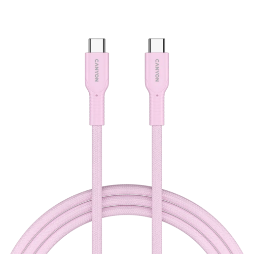 CANYON kabel  60CL C-C 60W COLOR Braided 1m Pink