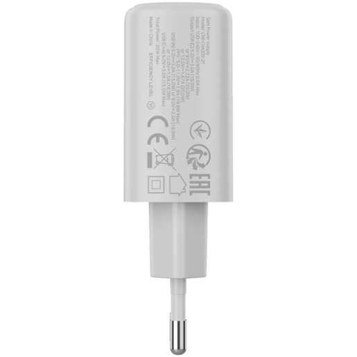 CANYON punjač OnCharge 200 20W 1xPD 1xQC EU White