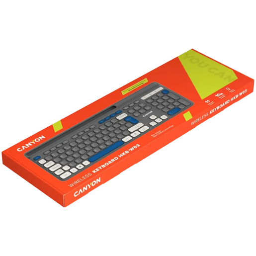 CANYON tastatura HKB-W03 EN AAA Wireless Grey