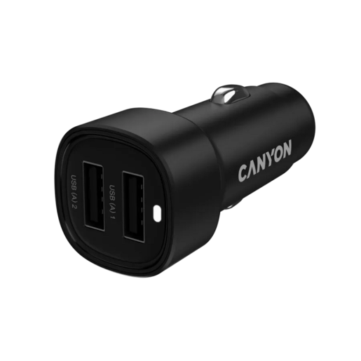 CANYON auto punjač punjač OnDrive 24  24W 2xUSB-A Black