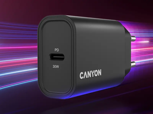 CANYON punjač OnCharge 30CL Max Power 30W 1xPD EU Black