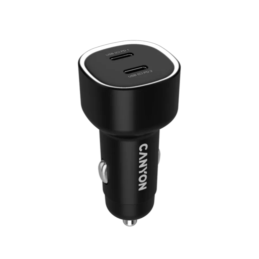 CANYON auto punjač punjač OnDrive 60 PD 60W 2xUSB-C Black