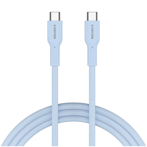 CANYON kabel  60CL C-C 60W COLOR Braided 1m Light Blue