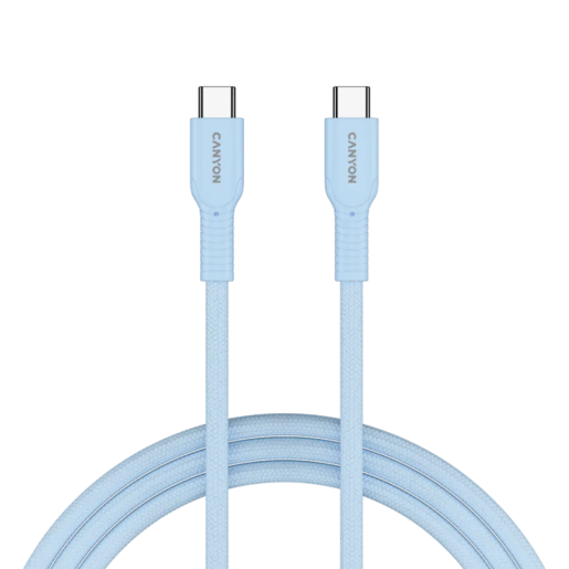 CANYON kabel  60CL C-C 60W COLOR Braided 1m Light Blue