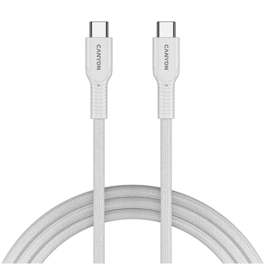 CANYON kabel  60CL C-C 60W COLOR Braided 1m White