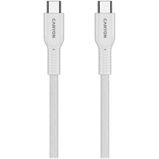 CANYON kabel  60CL C-C 60W COLOR Braided 1m White